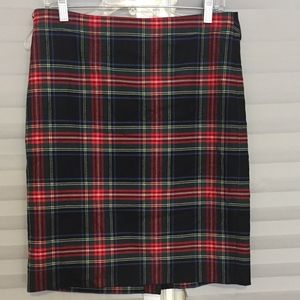 J. Crew plaid pencil skirt